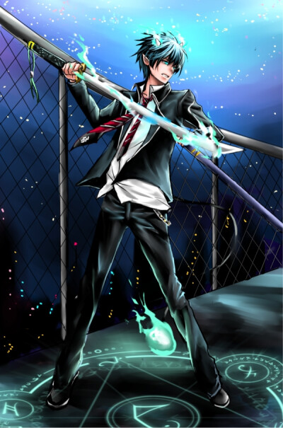 青之驱魔师Ao no Exorcist, Okumura Rin, School Uniform (Ao No Exorcist), Shrimpheby