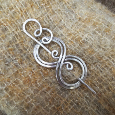 Boo-Knits Aluminum Shawl Pin - Scarf Pin - Sweater Pin - Closure - Fastener - Knitting Accessories - Light Weight