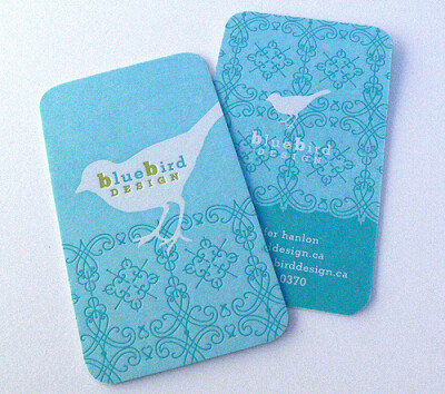 blue bird1 25 Beautiful Vintage Style Business Card Designs