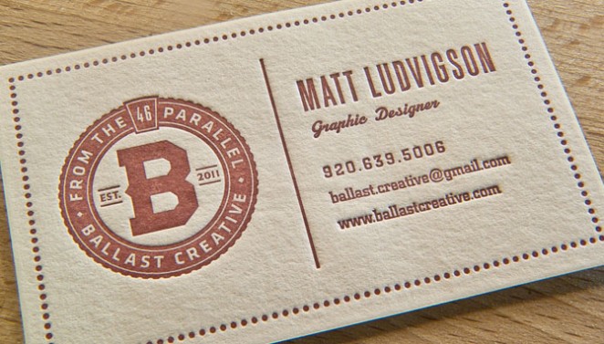 matt ludvigson business cards 3 662x3771 25 Beautiful Vintage Style Business Card Designs