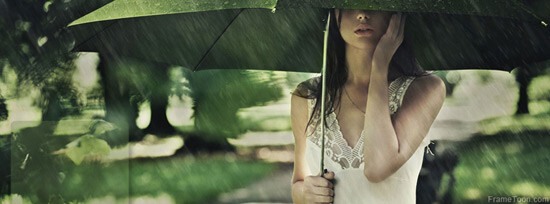 Girl in the rain facebook timeline cover