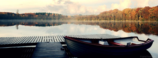 Boat in River Facebook Timeline Cover