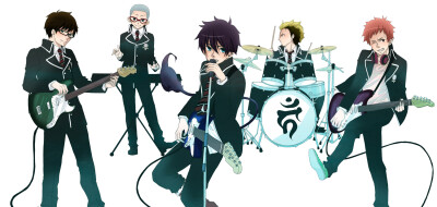 青之驱魔师 Ao no Exorcist, Okumura Rin, Okumura Yukio, Miwa Konekomaru, Suguro Ryuji, Shima Renzou, Amenoa