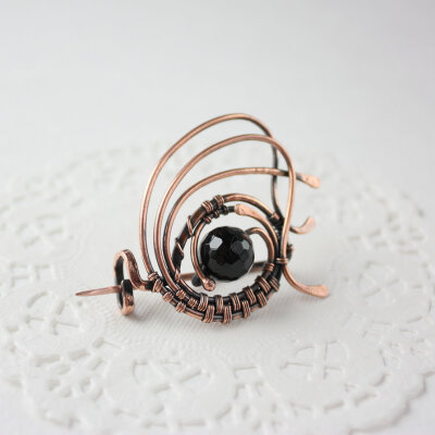 Black agate brooch by WhiteSquaw