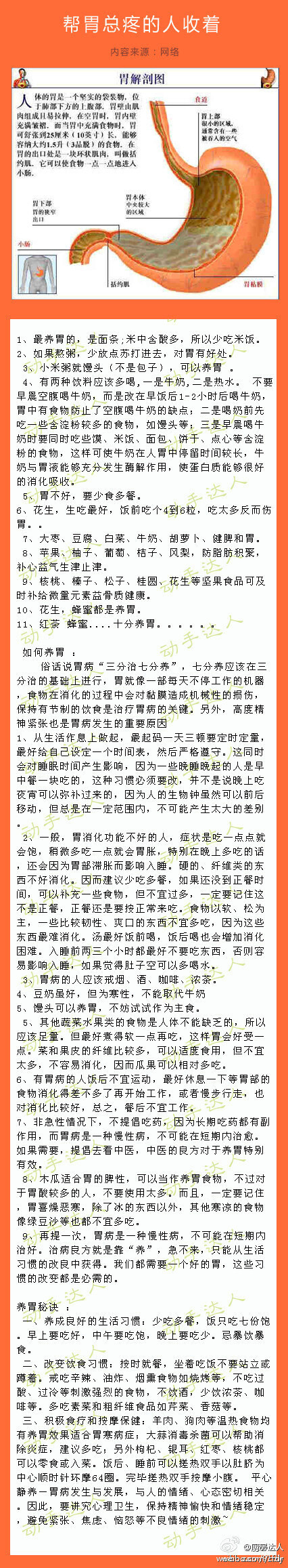 〖帮胃总疼的人收着〗快转给身边胃部不适的...