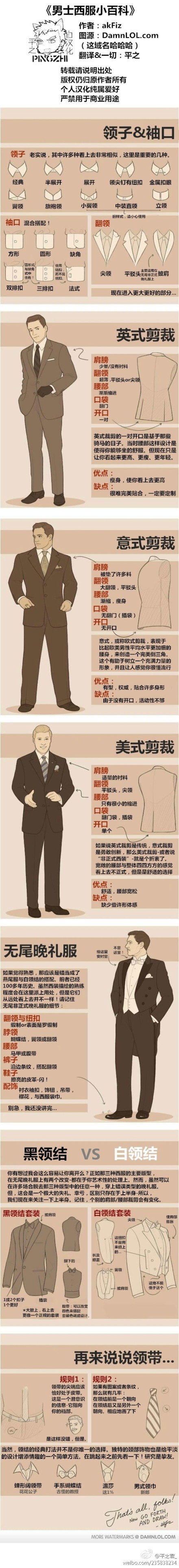 《男士西服小百科》好吧，其实这个不能算严...