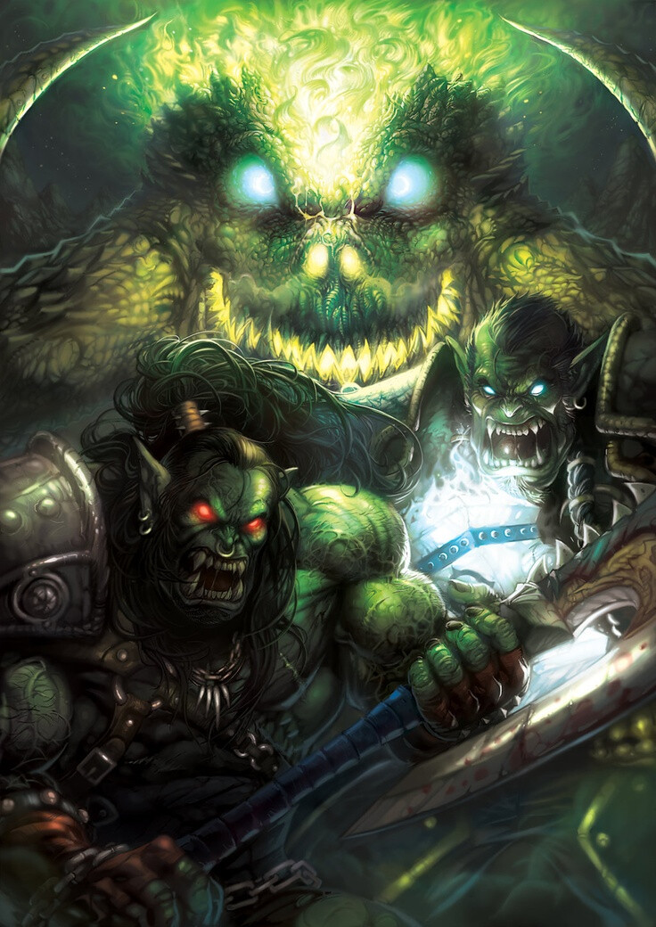 hellscream and thrall by ~heewonlee on deviantart 斧王地狱咆哮