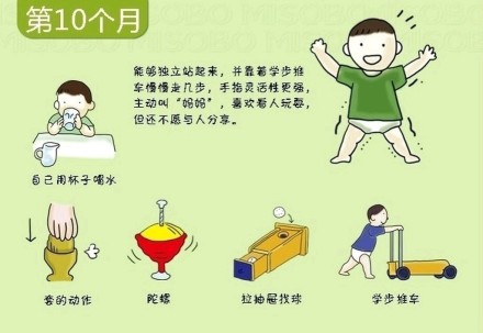 【0-12月】宝宝每个月能做什么，要锻炼什么，下面的漫画图一应俱全。