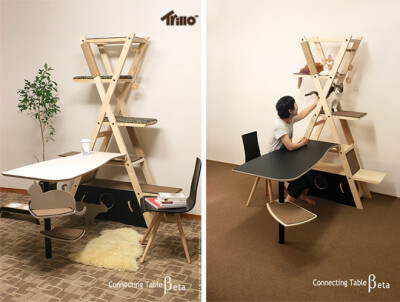 Trillo Desk with Integrated Cat Climberfrom Korea