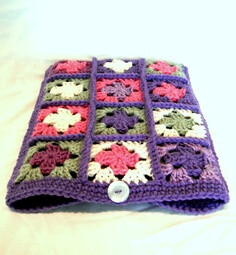 Granny square laptop sleeve just love these colors together