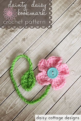 Dainty daisy bookmark, free pattern by Daisy Cottage Designs, thanks so for share xox