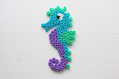 Seepferdchen Bügelperlen / Sea horse hama perler beads