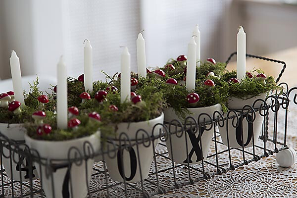 Christmas candles decoration pots 2