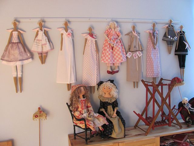 New workroom doll displays by Jocelyn in Budapest, via Flickr