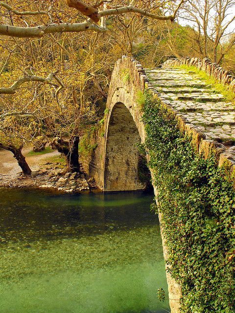 Ancient Stone Bridge, Epiros, Greece