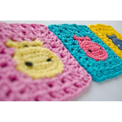 Hippo Granny Square Crochet Pattern