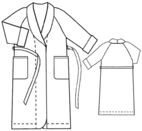 example - #5259 Raglan Sleeve Bath Robe