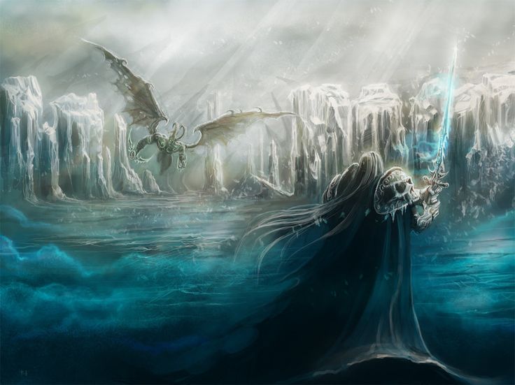 Illidan vs Arthas by ~VAHAMAHA on deviantART 伊利丹决战阿尔萨斯