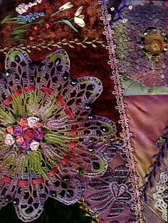 dyed doilies and crazy quilting techniques