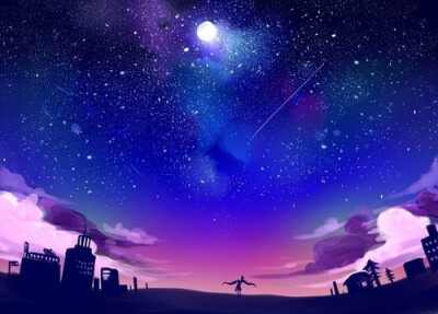 蓝色调插画图片