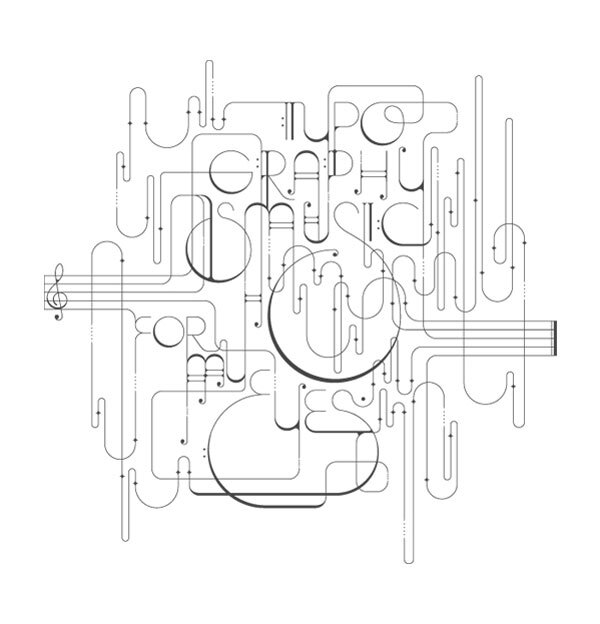 Ana Gomez是纽约一位自由设计师，2003年开设了自己的设计工作室，热爱版式设计、插画设计等，2009年成为纽约插画家协会会员，同时也担任一间艺术类俱乐部的艺术总监。下面是一组名为“Octave”的字体设计，融入音乐与英文字母的图形元素。体现出作者对插图和排版的极度热情。