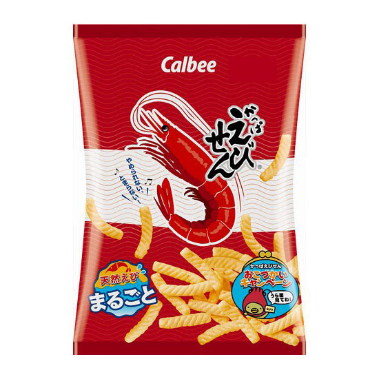 日本进口零食卡乐比CALBEE虾条含丰富钙质g