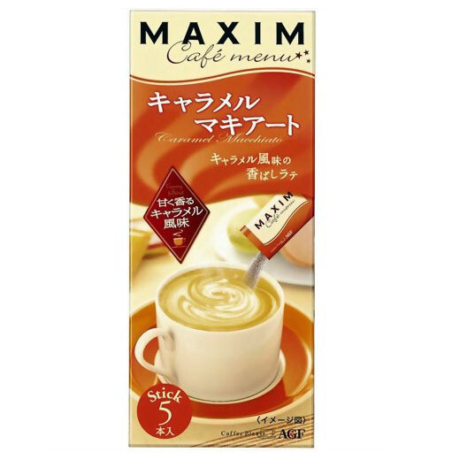 日本进口AGFMaxim焦糖玛奇朵咖啡杯入即溶速溶冲饮咖啡g