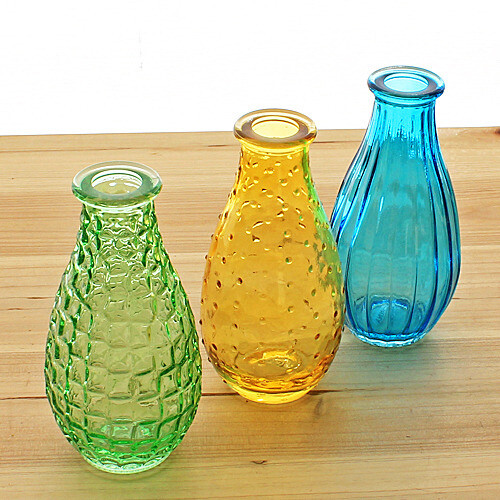 乡村杂货zakka玻璃水培透明小花瓶家居装饰窗台阳台洗手间花器色