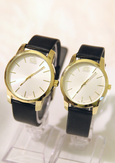 新年礼物经典复古情侣对表石英手表简约腕表商务皮带表