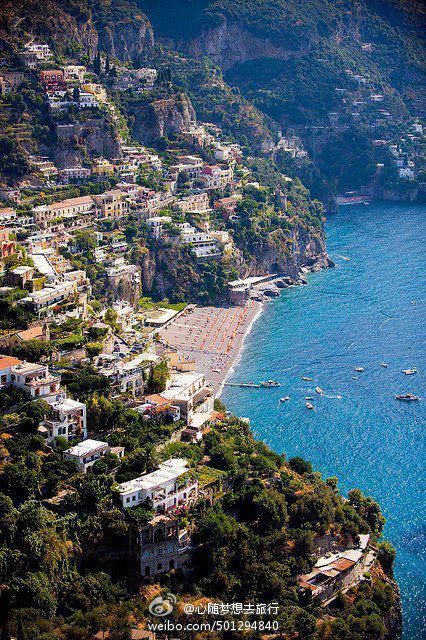 意大利，波西塔诺，这是最美的地中海小城。