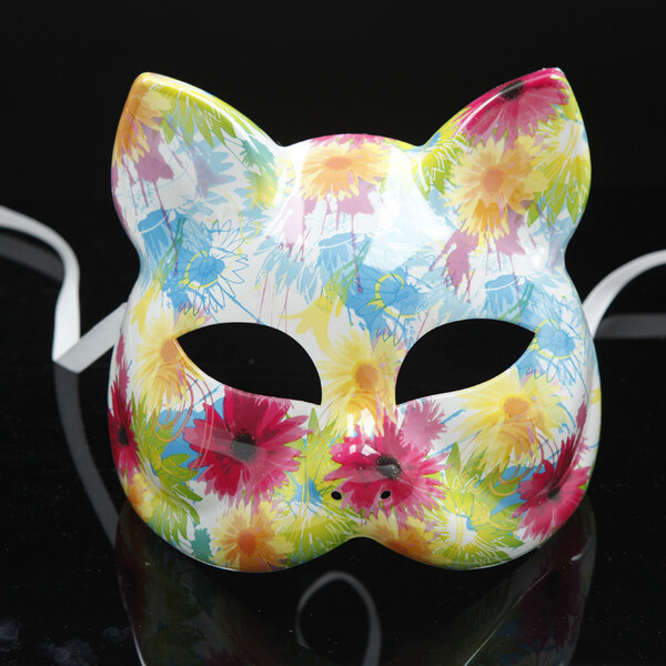 舞会派对面具女威尼斯半脸面具精美猫脸彩绘面具狐狸面具儿童面具
