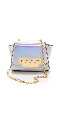 皇冠美国代购 Zac Posen 2014 Holographic Eartha 迷你斜肩包