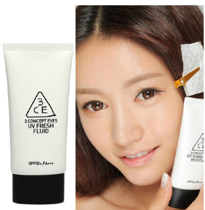 韩国三只眼 3ConceptEyes 滋润保湿防晒霜SPF50隔离霜防紫外线霜