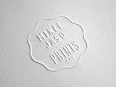 Blind emboss.