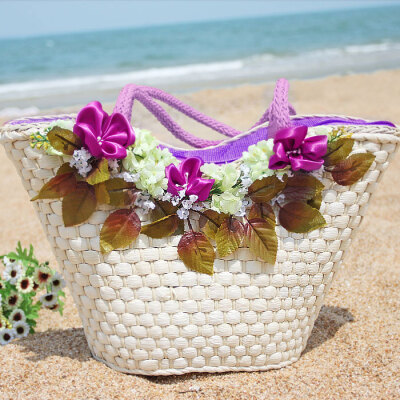 芊芊包袋日韩风范草编包包大容量沙滩包编织包女包手提包