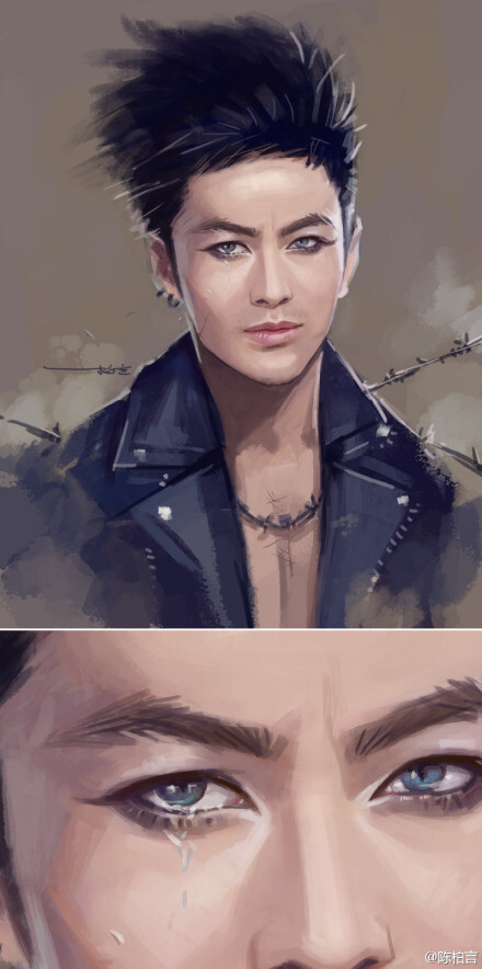 某位小伙伴心中的完整版造型是不是更魅惑黄晓明