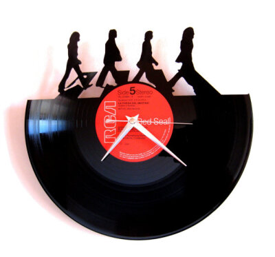 Vinyl clock Beatles Abbey Road