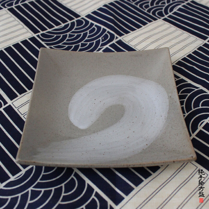 zakka和风无印良品MUJI家居杂货日本陶瓷餐具仿古方形土盘方碟