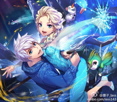 看了#守护者联盟# 才发现 #Elsa×Jack# 简直就是绝配！！Rise of the Guardians情节稍微有点低龄，不过画面非常壮观，Santa Claus的城堡简直绚烂到爆，还是很值得一看的。顺便，Jack的冰棍敲出来的霜还是被我大女王El…