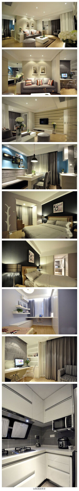 130平奢华公寓 从家具到柔和的感光都发挥的淋漓精致。