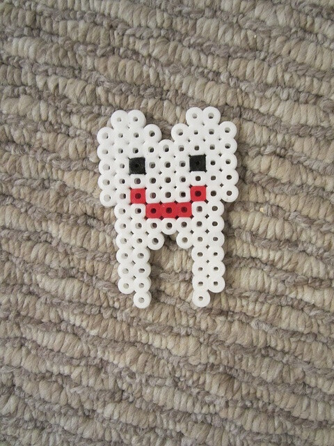 Tooth by perlerbeadcrafts, via Flickr