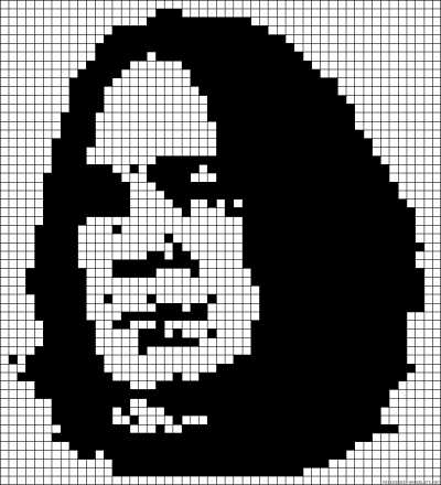 Severus Snape Harry Potter perler bead pattern