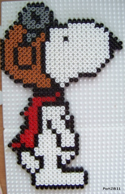 Snoopy hama perler beads by Les loisirs de Pat