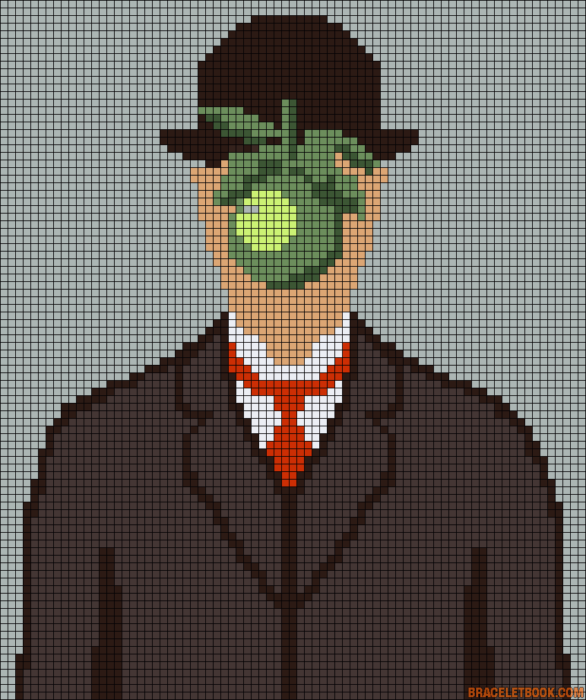 The Son of Man - Le fils de l'homme René Magritte perler bead pattern