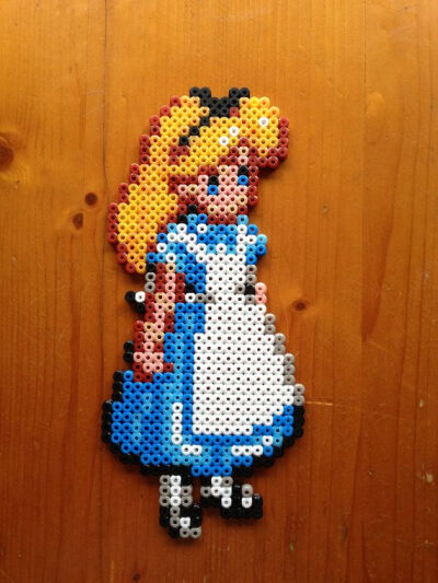 Alice in Wonderland hama perler beads by PixelatedPleasantry