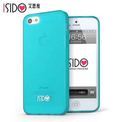 iSido 新款iphone5手机套 半透明软壳 磨砂?；た?苹果5超薄外壳