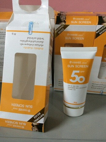 泰国正品代购 yanhee自然防晒霜SPF50 隔离淡纹补水抗氧化30g