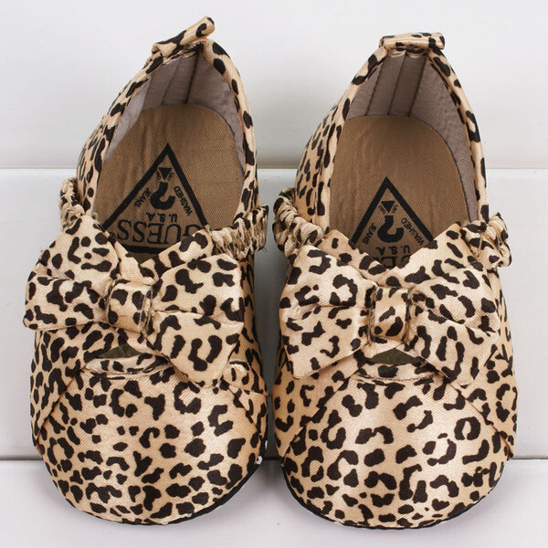 春季公主鞋女宝宝鞋婴儿鞋学步鞋童鞋一岁左右豹纹蝴蝶结步前鞋