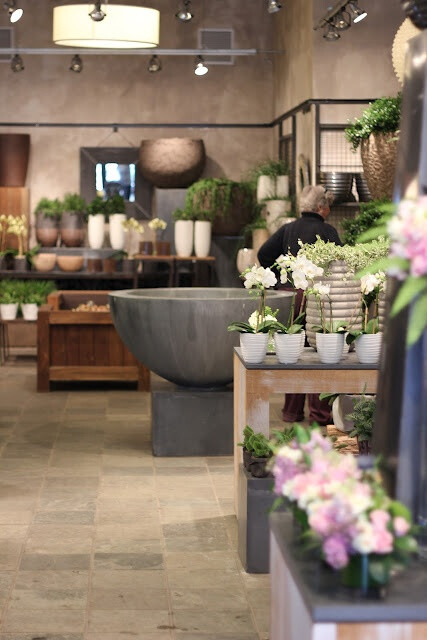 modern, earthy flower shop