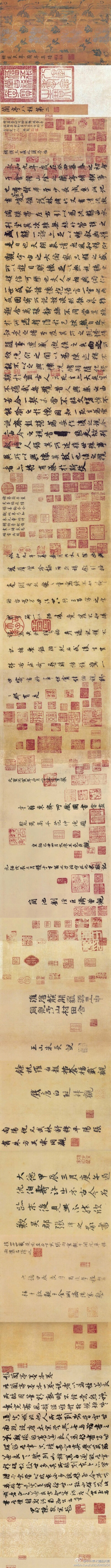 【書法1816】《歷代書法經(jīng)典長卷》42 —— 唐代褚遂良摹《蘭亭序》書法墨本長卷。